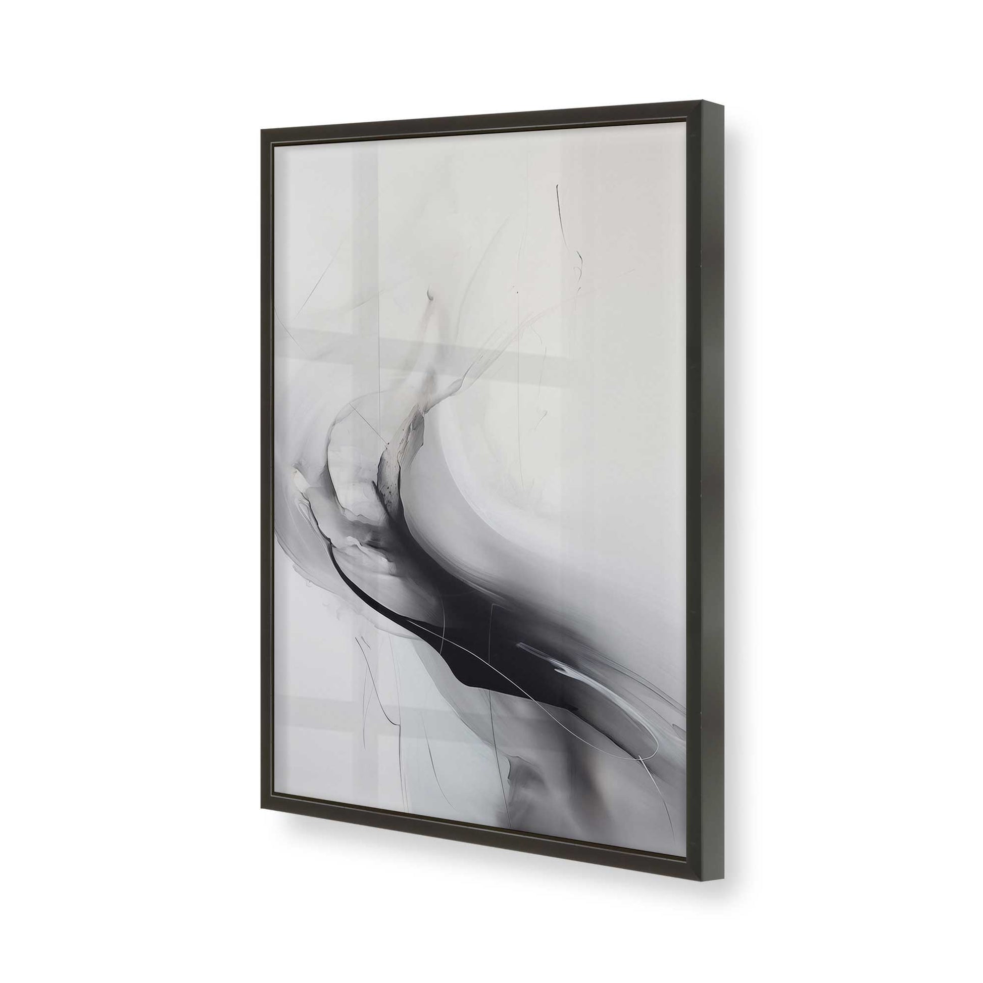 [Color:Satin Black], Picture of art in a Satin Black frame of the corner