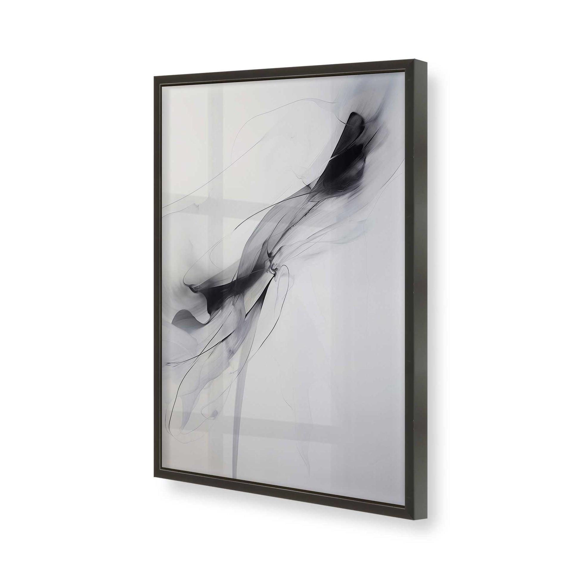 [Color:Satin Black], Picture of art in a Satin Black frame of the corner