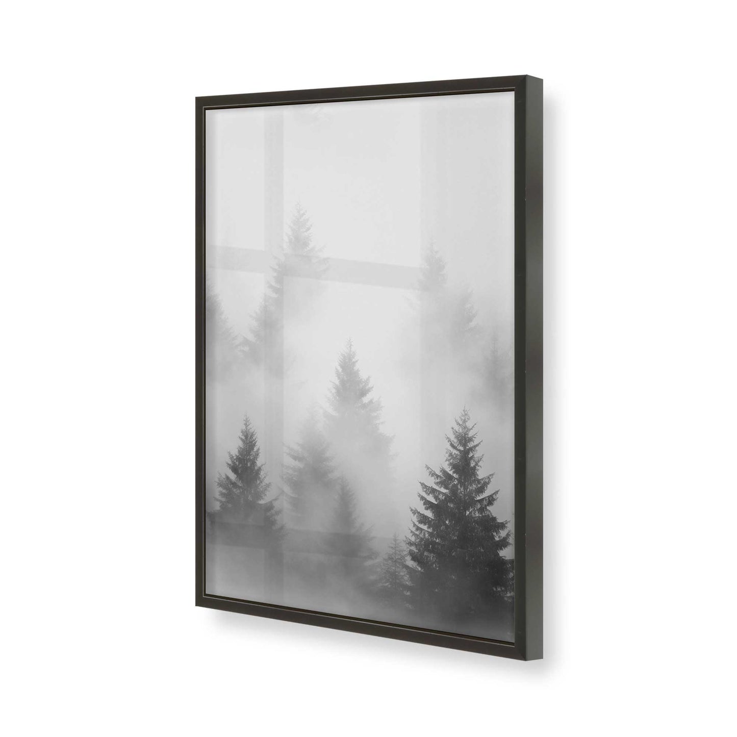 [Color:Satin Black], Picture of art in a Satin Black frame of the corner