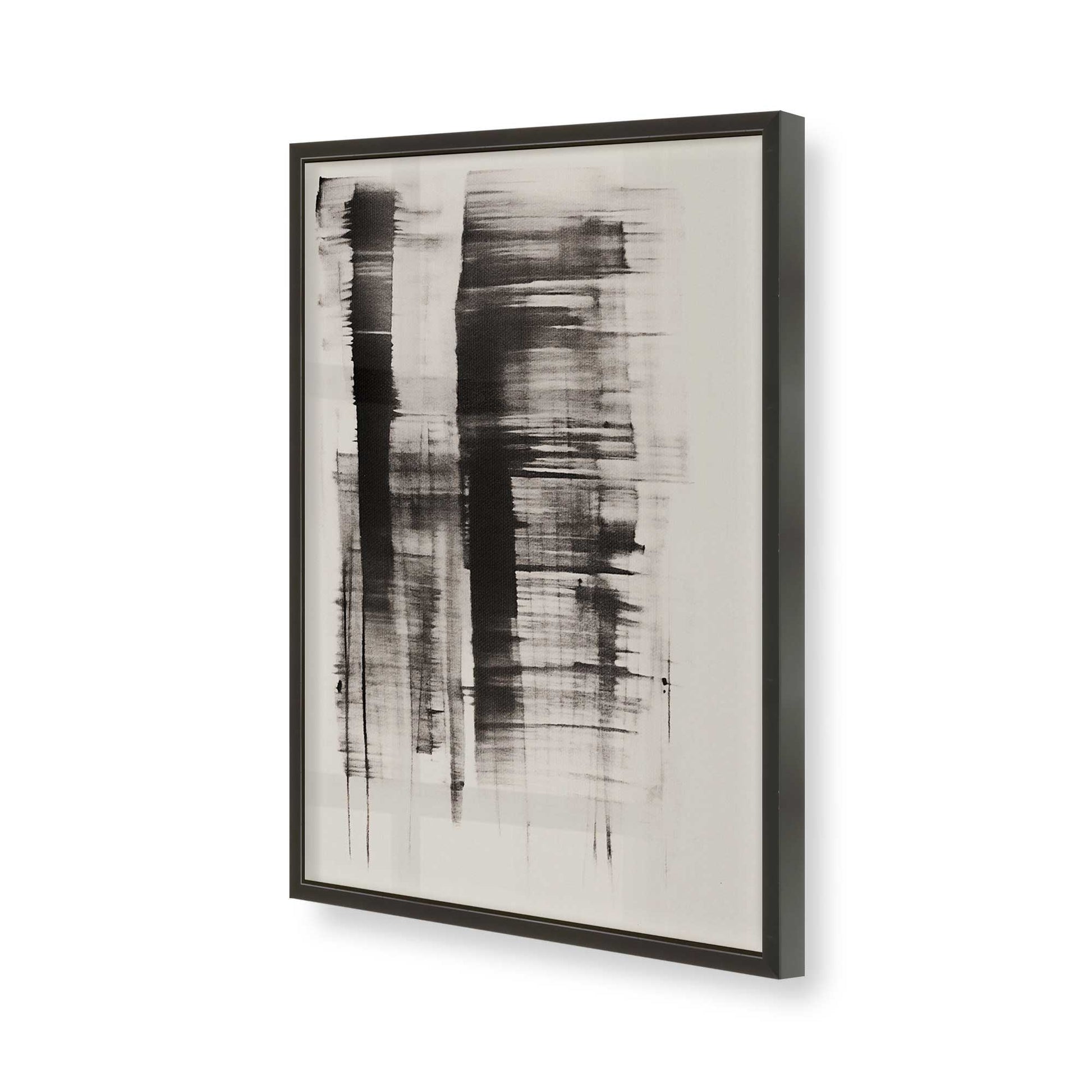 [Color:Satin Black], Picture of art in a Satin Black frame of the corner