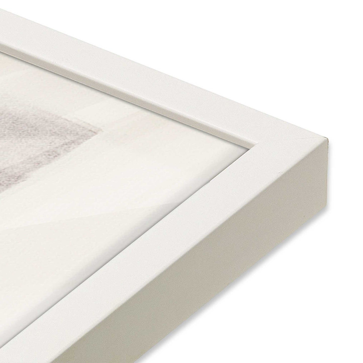 [Color:Opaque White], Picture of art in a Opaque White frame at an angle