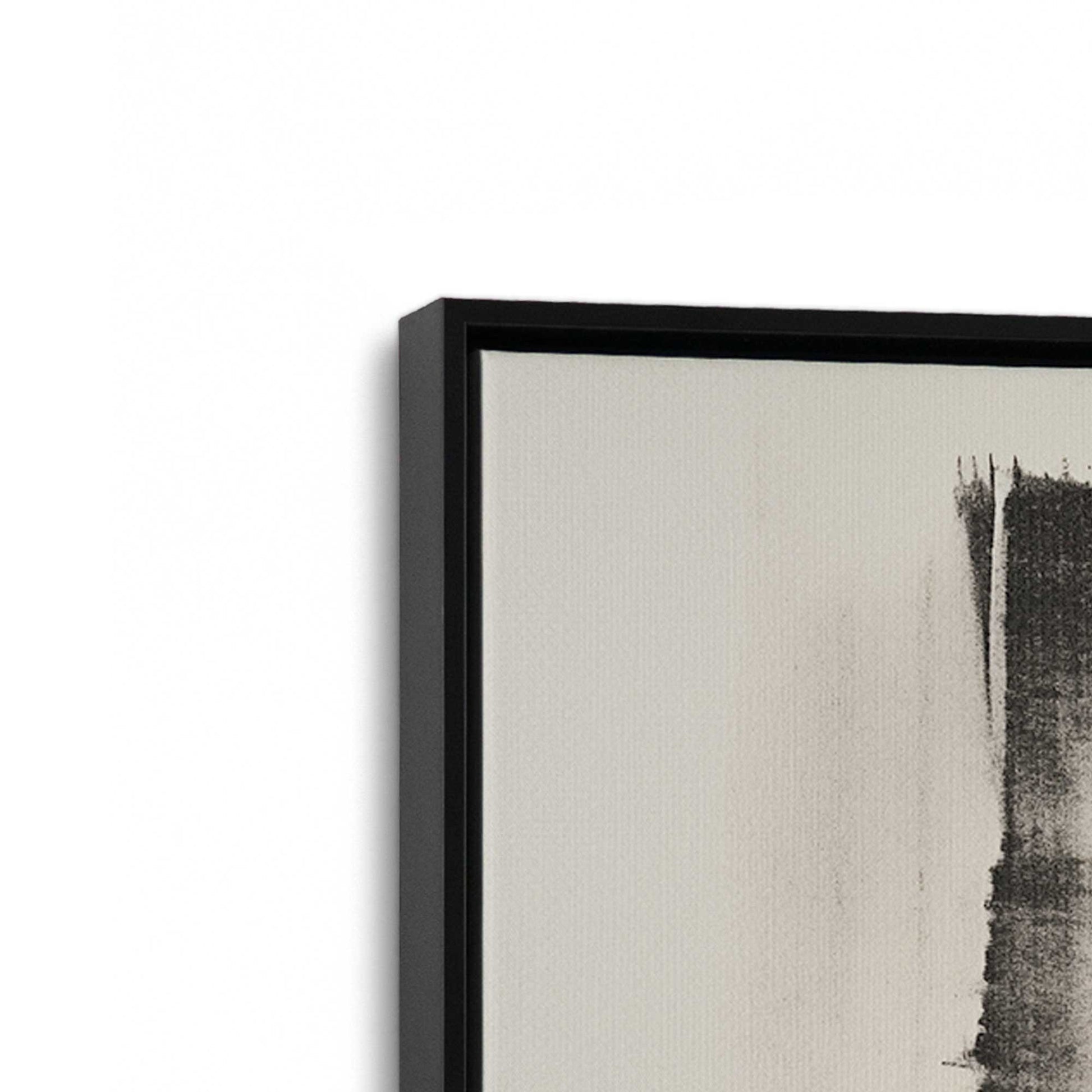 [Color:Satin Black], Picture of art in a Satin Black frame at an angle