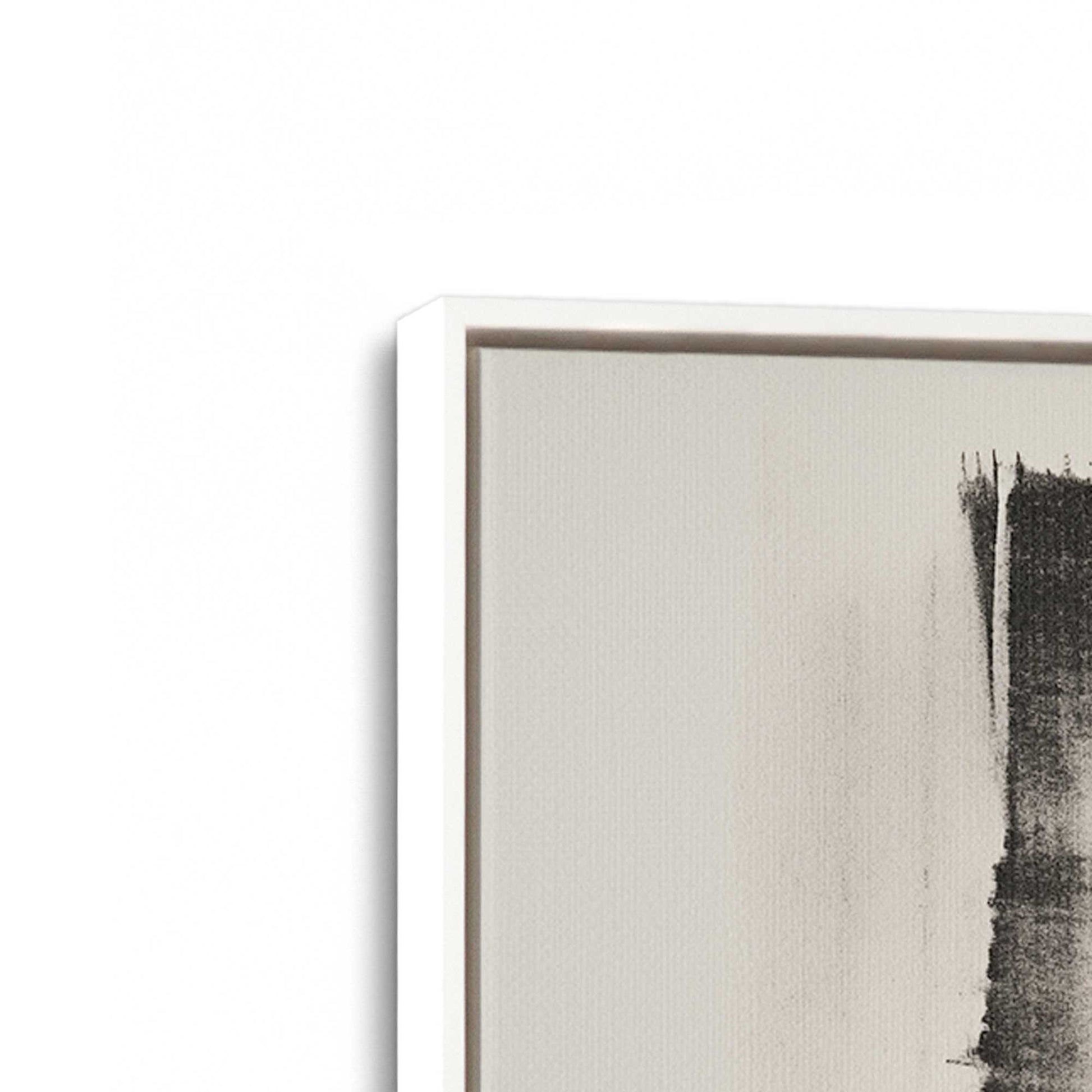 [Color:Opaque White], Picture of art in a White frame at an angle