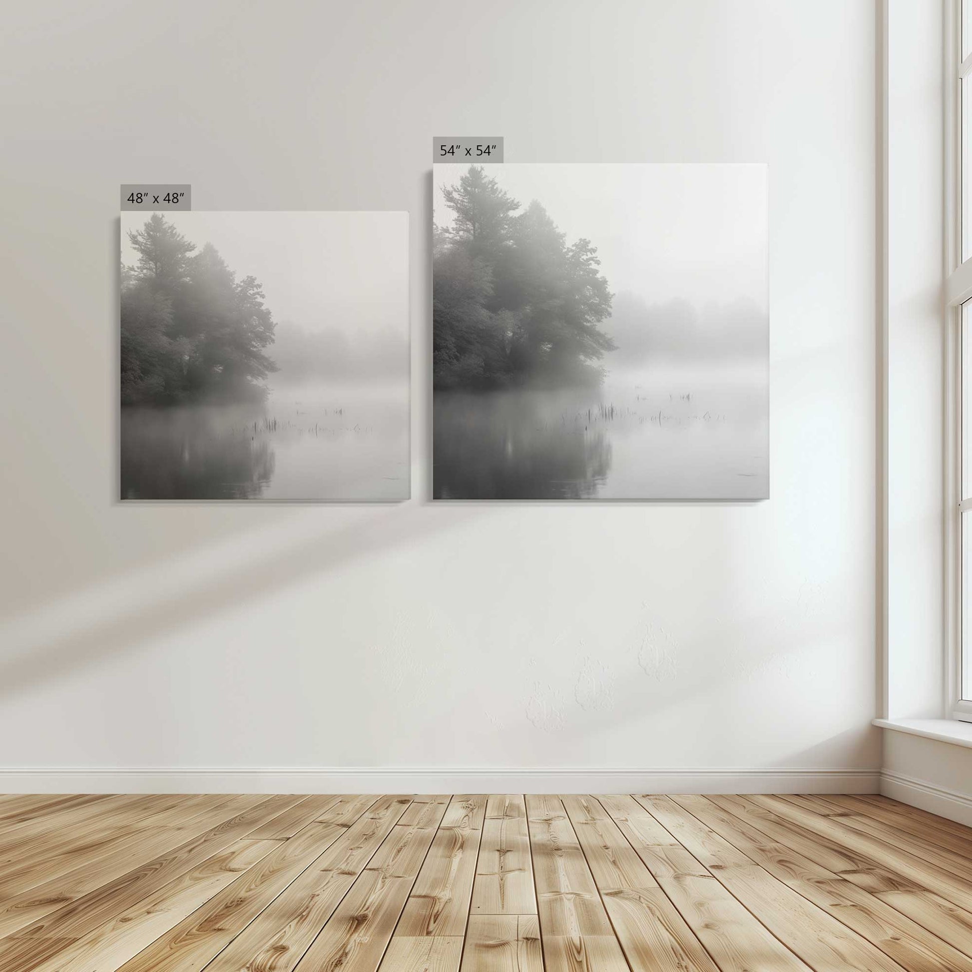 [Color:Stretched Canvas], Image showing the size comparisons