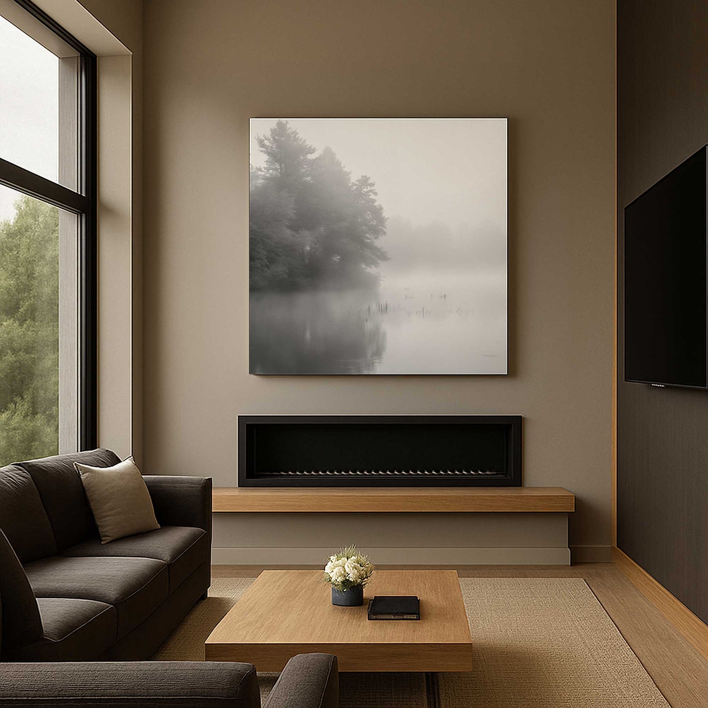 [Color:Stretched Canvas], Picture of art in a room