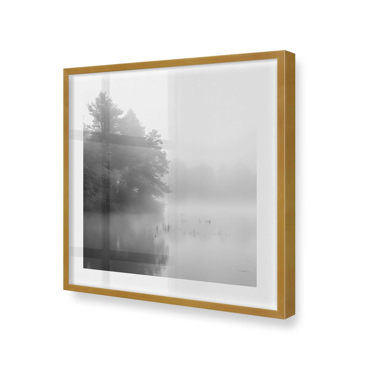 [Color:Polished Gold], Picture of art in a Polished Gold frame at an angle