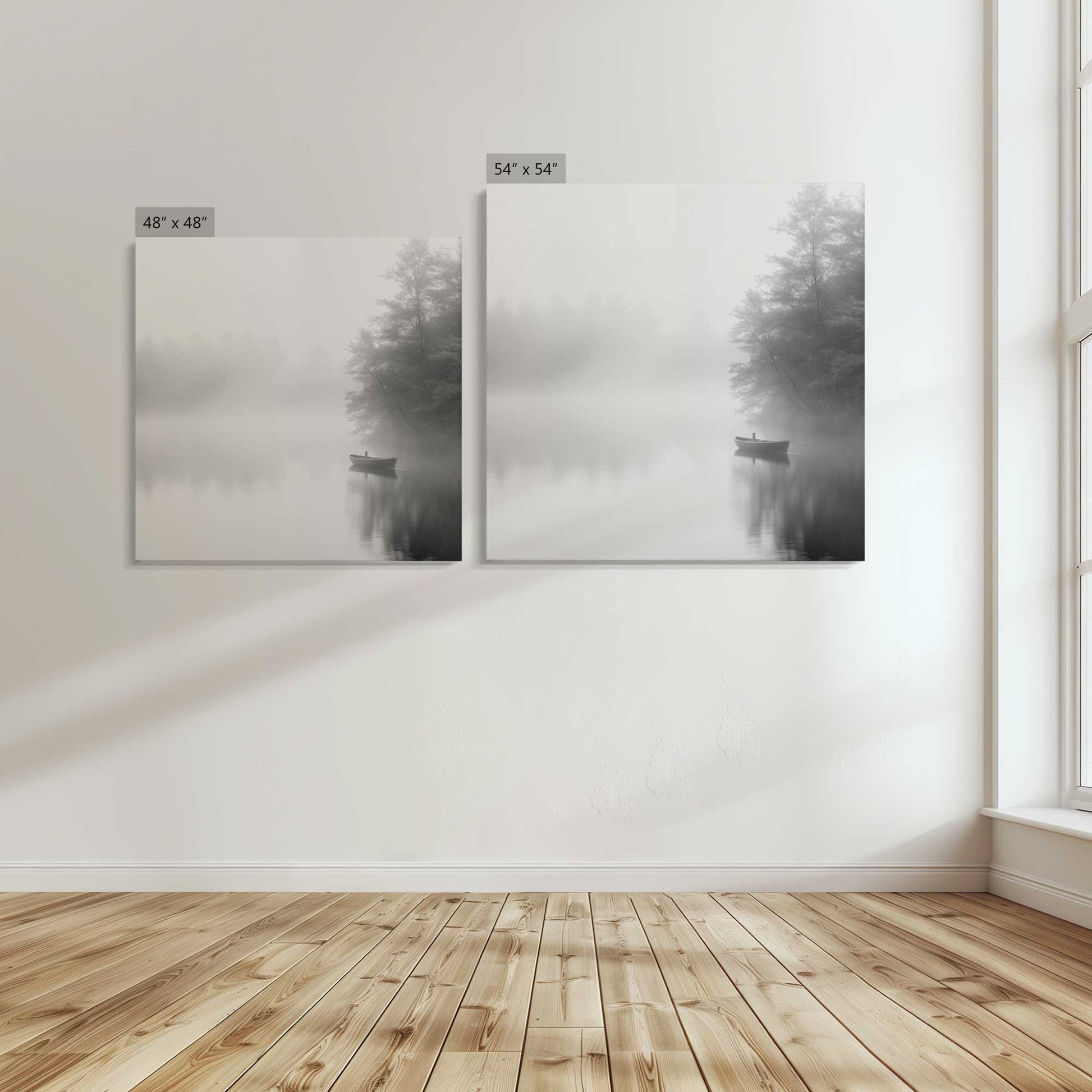 [Color:Stretched Canvas], Image showing the size comparisons