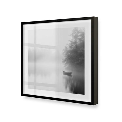 [Color:Satin Black], Picture of art in a Satin Black frame at an angle