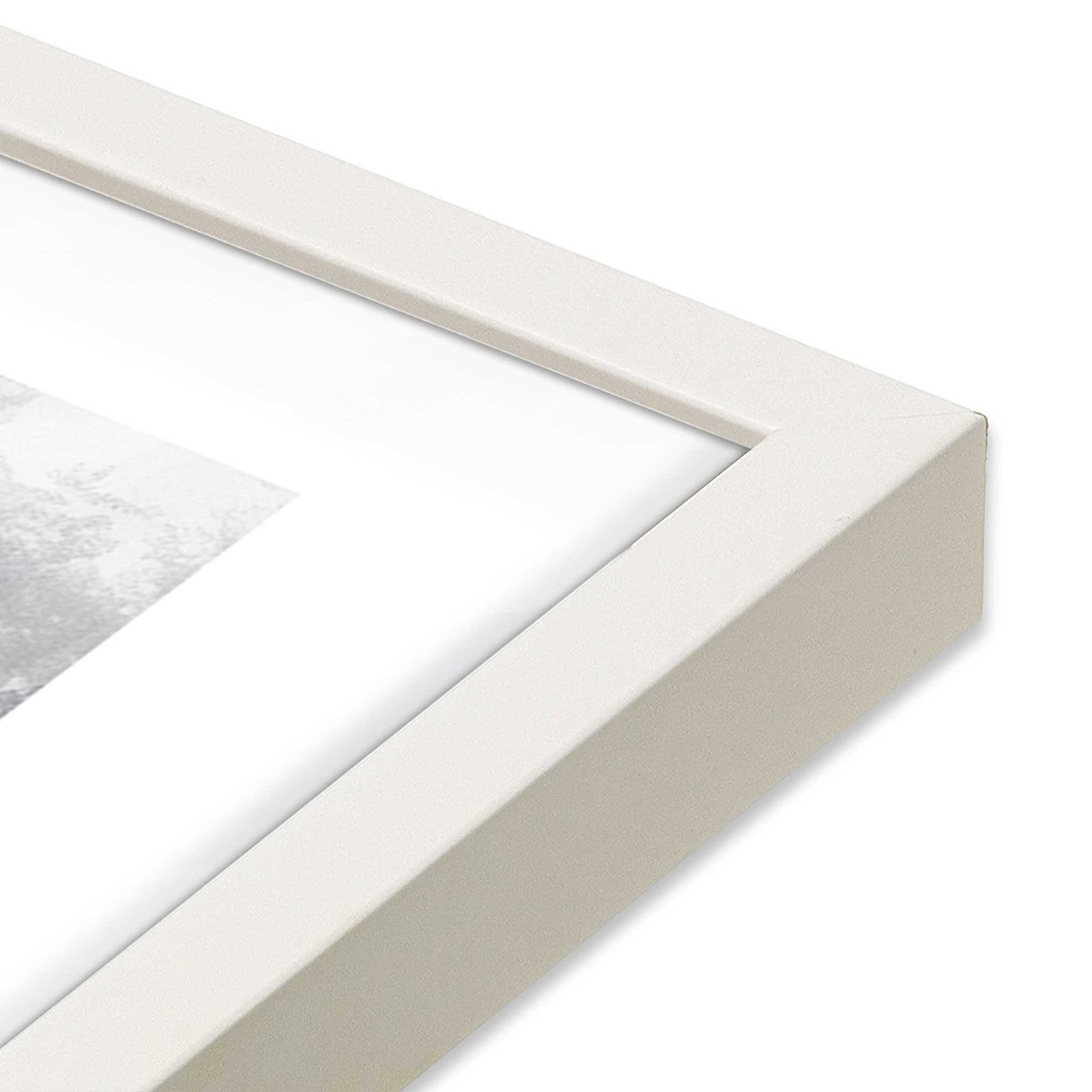 [Color:Opaque White], Picture of art in a Opaque White frame of the corner