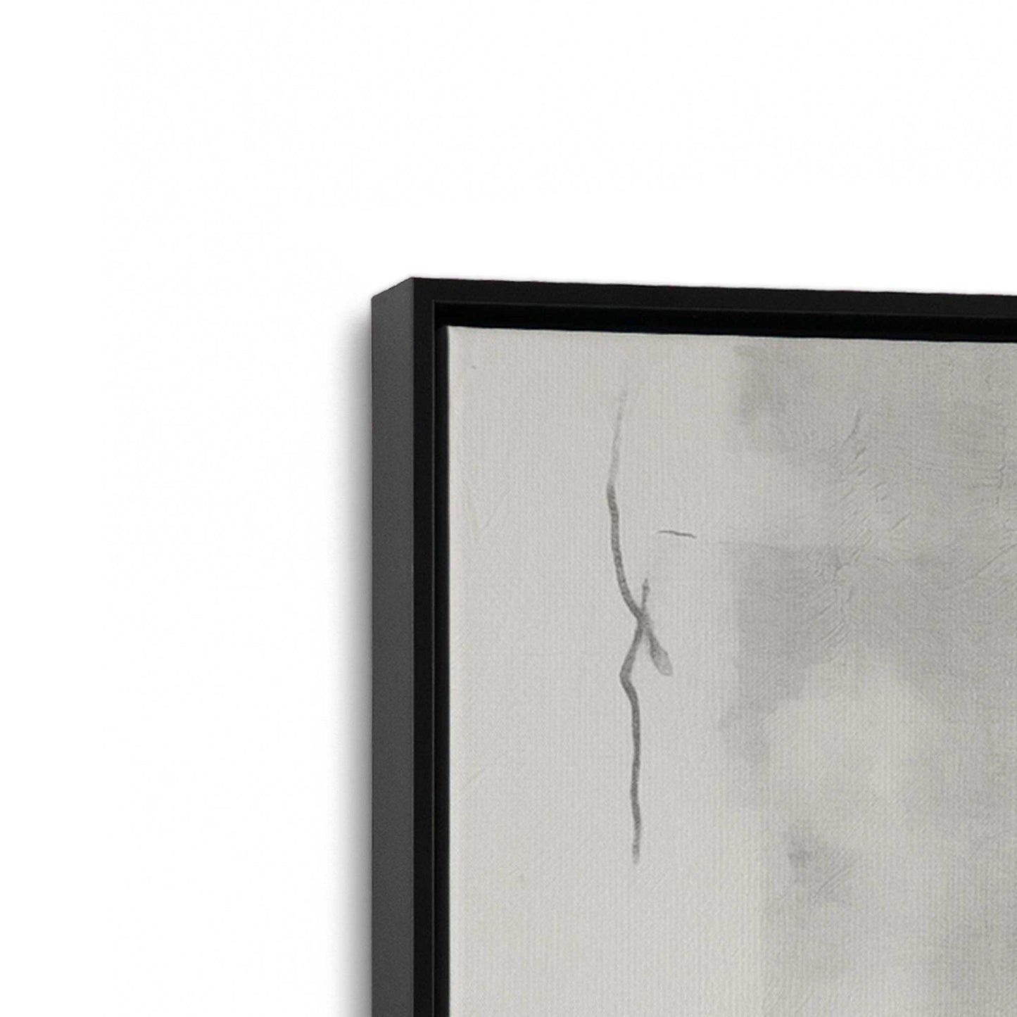 [Color:Satin Black], Picture of art in a Satin Black frame at an angle