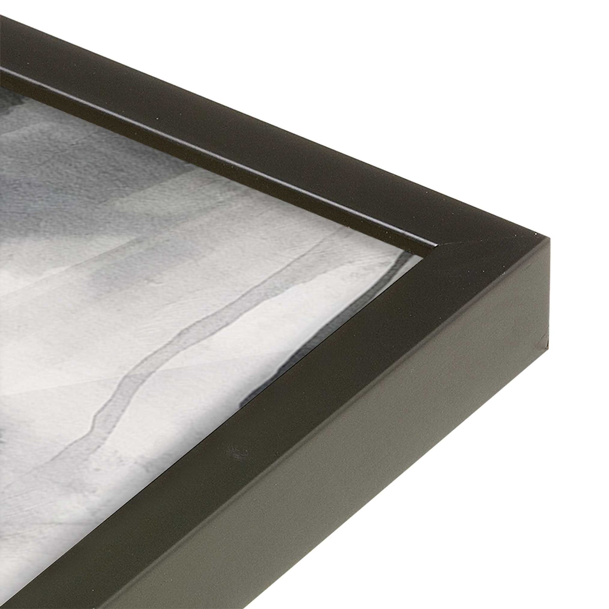 [Color:Satin Black], Picture of art in a Satin Black frame at an angle