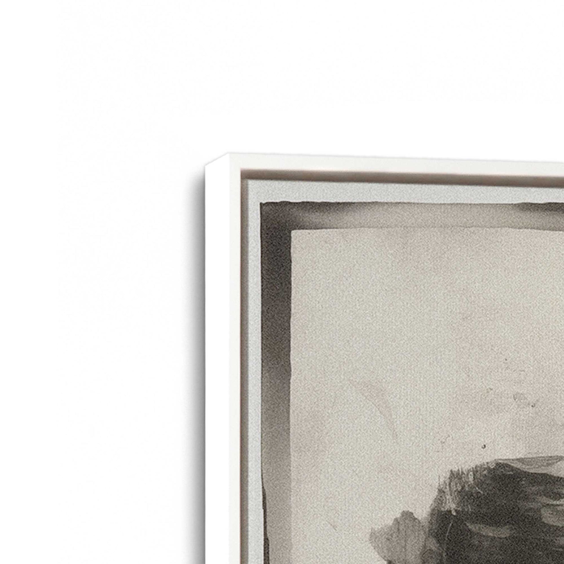 [Color:Opaque White], Picture of art in a White frame at an angle