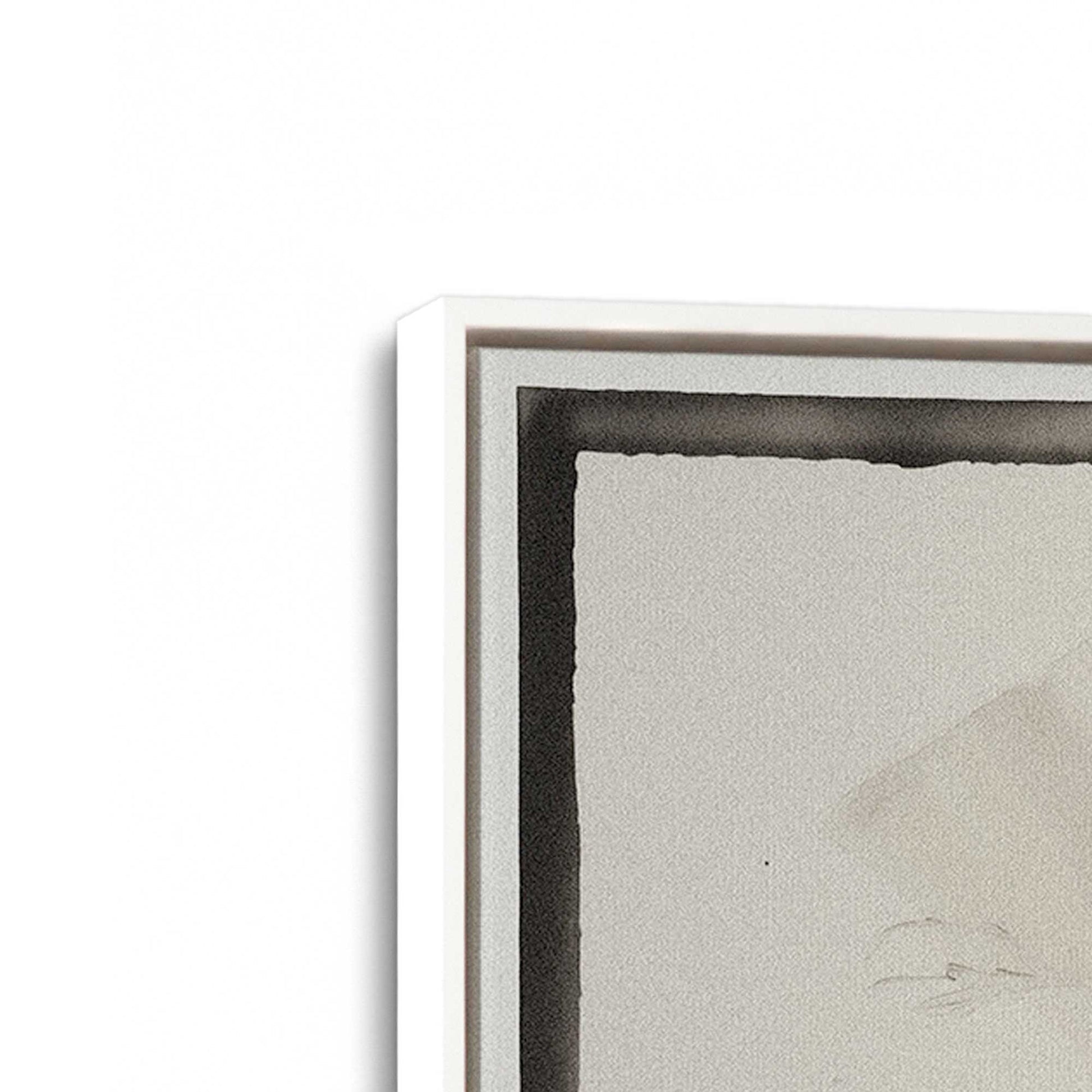 [Color:Opaque White], Picture of art in a White frame at an angle