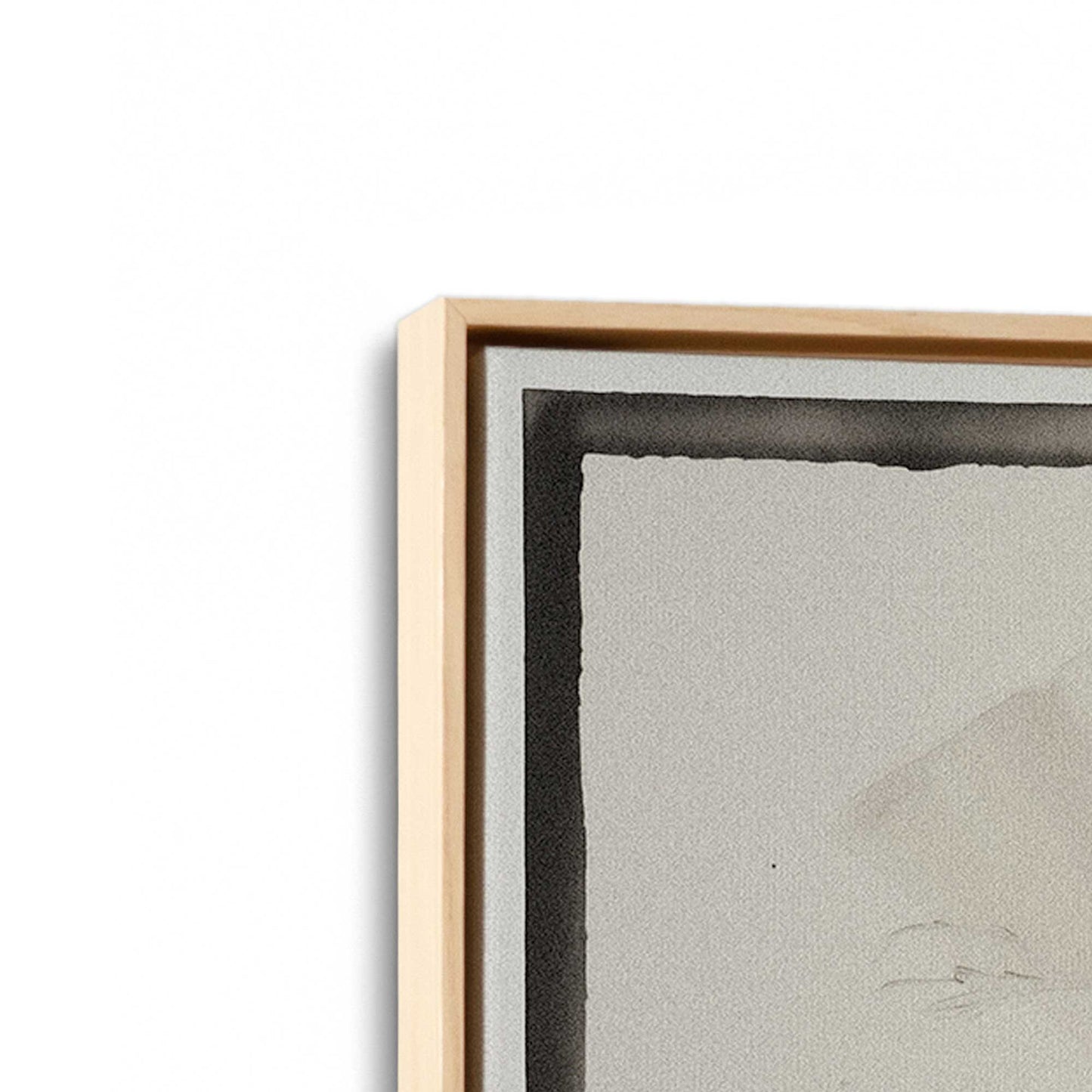 [Color:American Maple], Picture of art in a American Maple frame at an angle