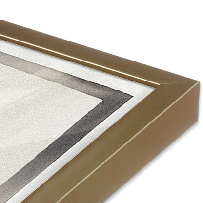 [Color:Brushed Gold], Picture of art in a Brushed Gold frame at an angle