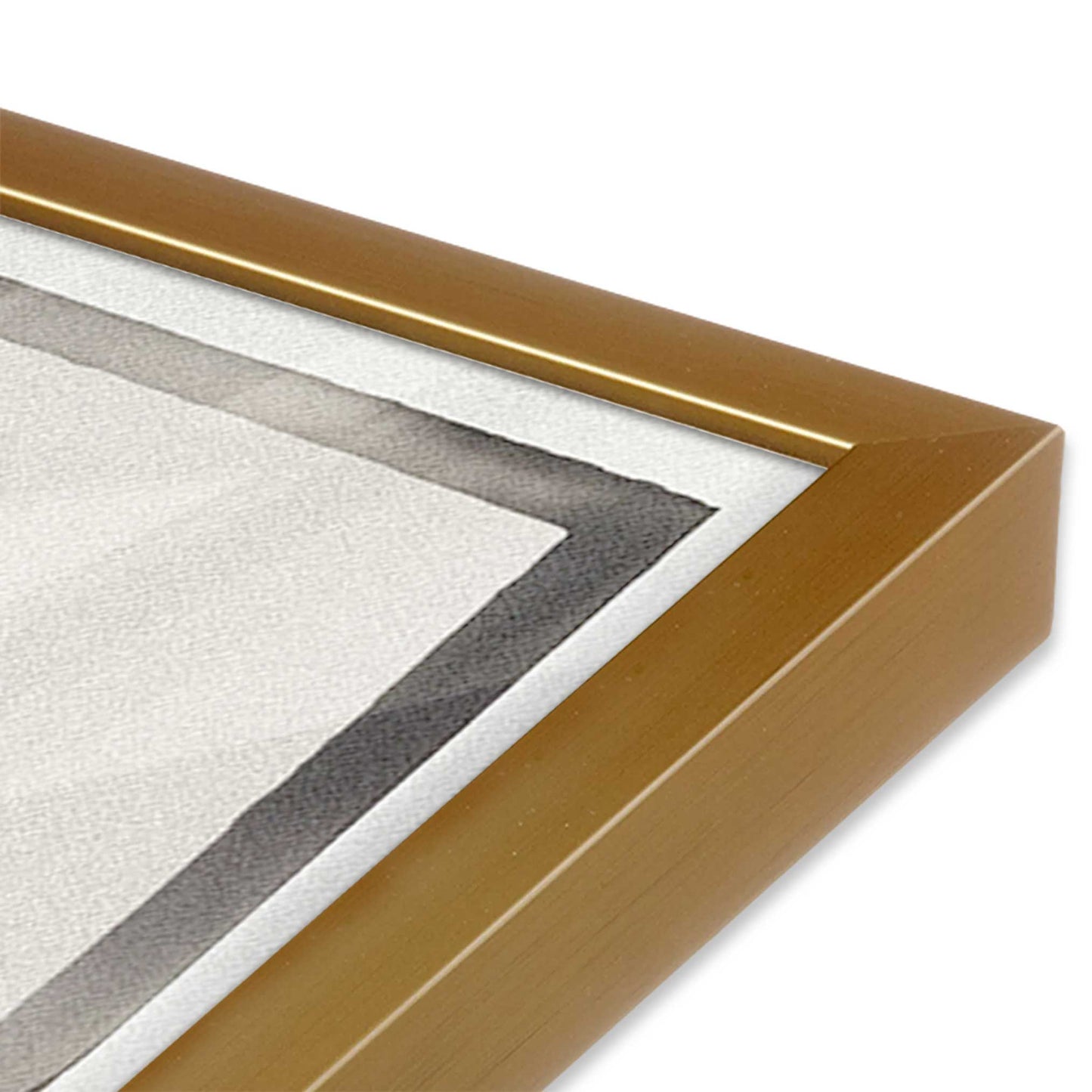 [Color:Polished Gold], Picture of art in a Polished Gold frame at an angle