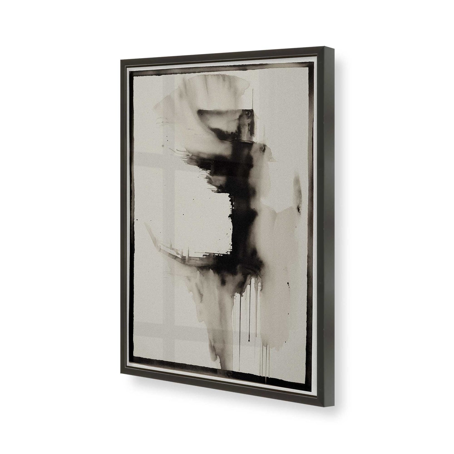 [Color:Satin Black], Picture of art in a Satin Black frame of the corner