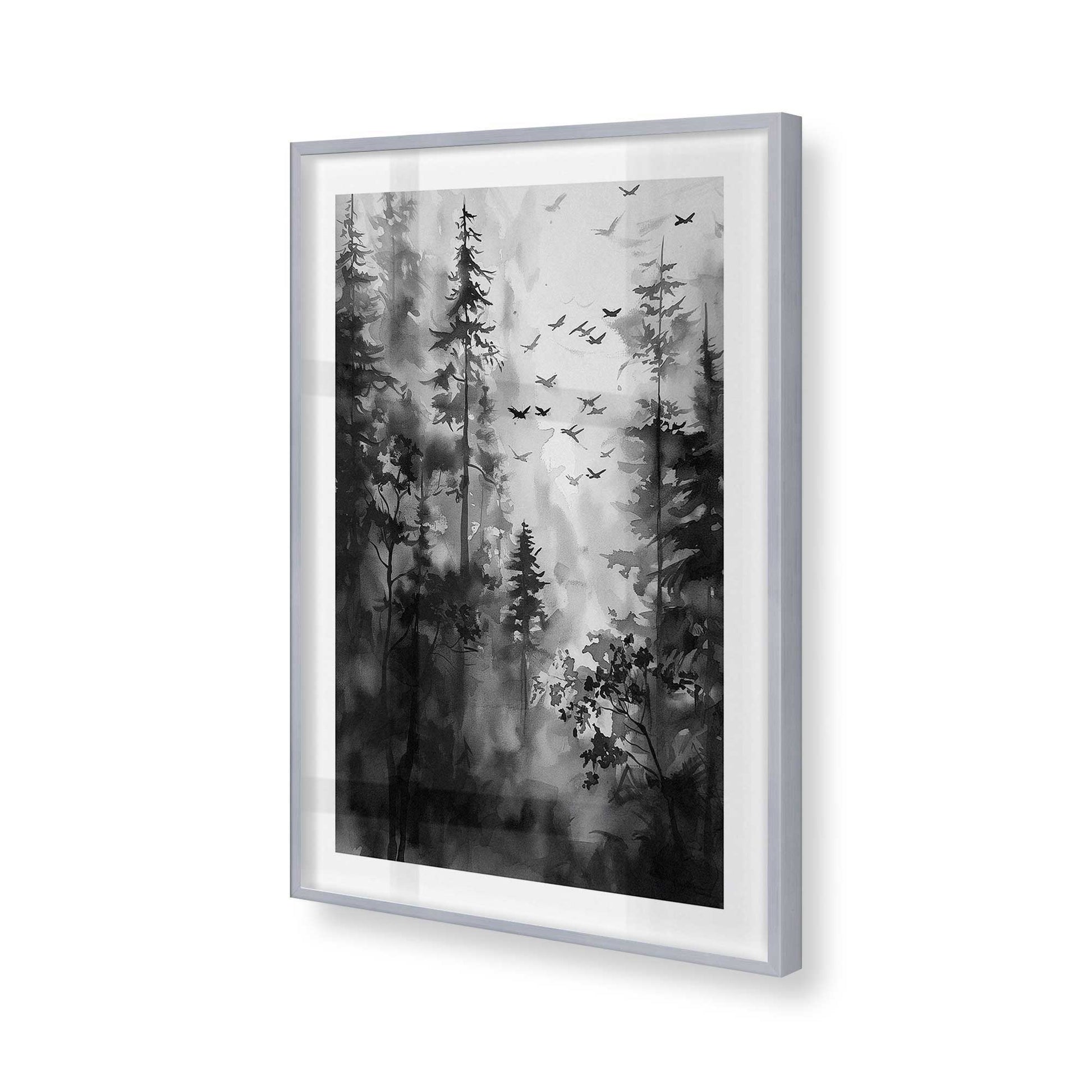 [Color:Polished Chrome], Picture of art in a Polished Chrome frame of the corner