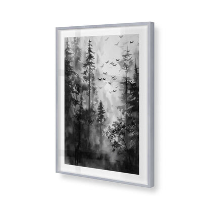 [Color:Polished Chrome], Picture of art in a Polished Chrome frame of the corner