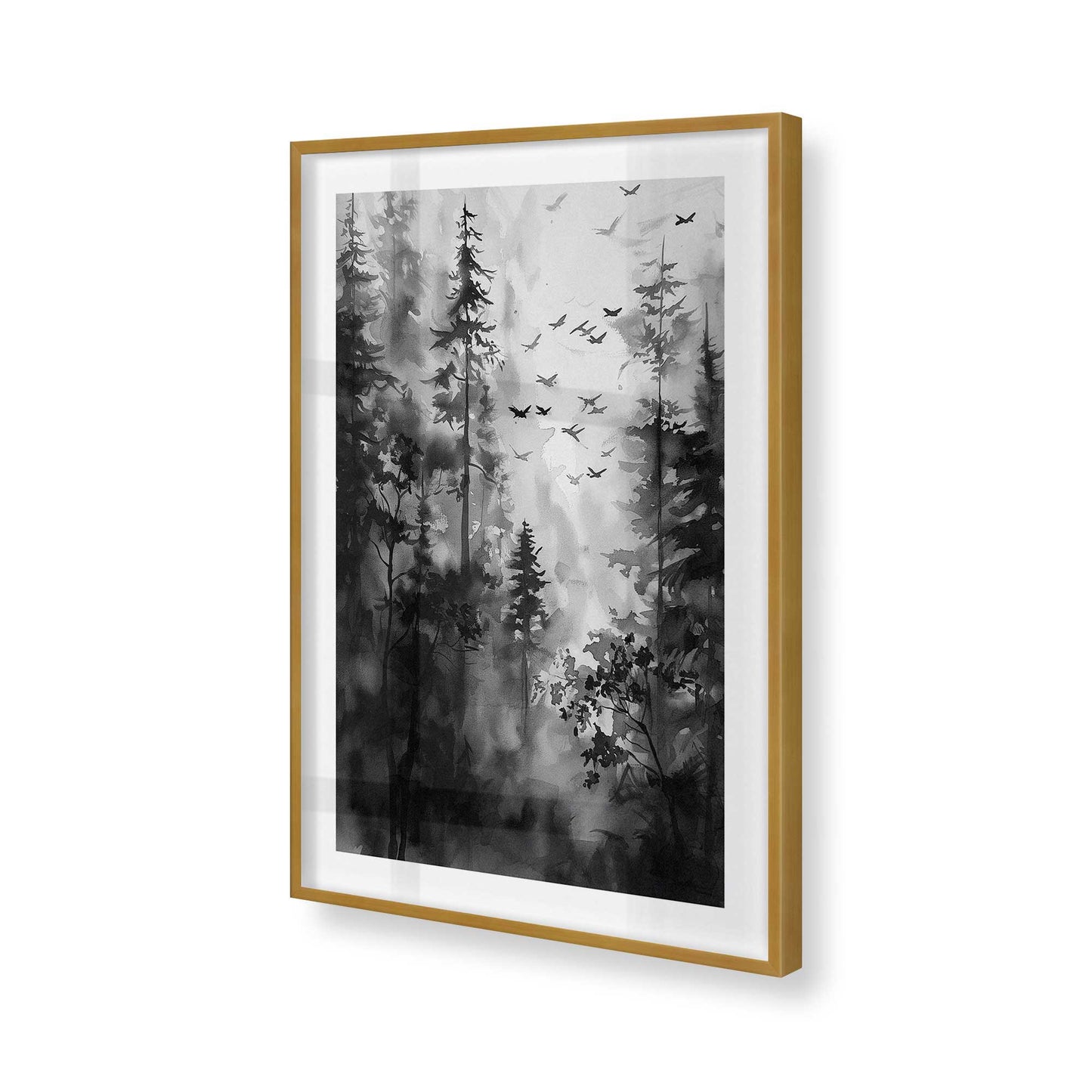 [Color:Polished Gold], Picture of art in a Polished Gold frame of the corner