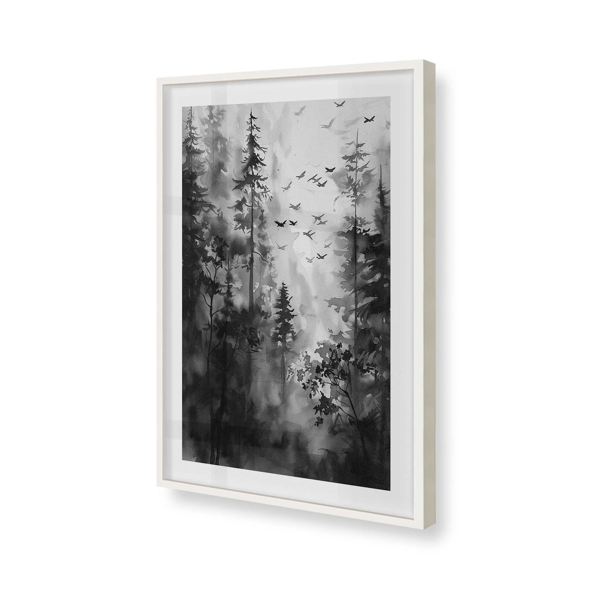 [Color:Opaque White], Picture of art in a Opaque White frame of the corner