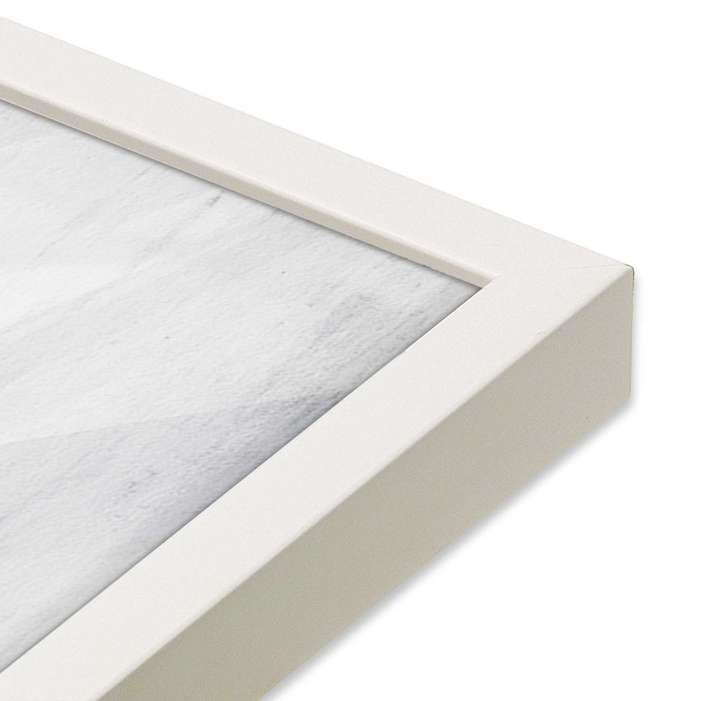 [Color:Opaque White], Picture of art in a Opaque White frame at an angle