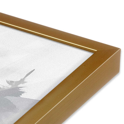 [Color:Polished Gold], Picture of art in a Polished Gold frame at an angle