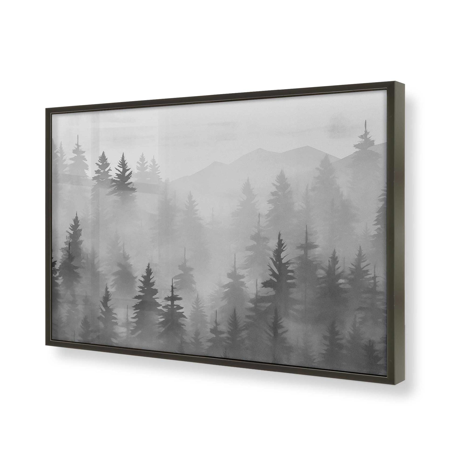 [Color:Satin Black], Picture of art in a Satin Black frame of the corner