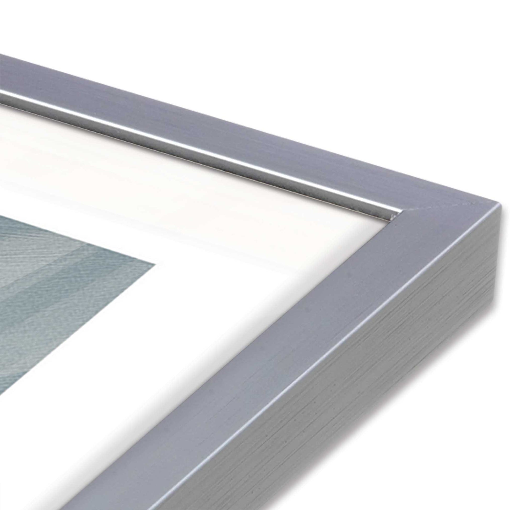 [Color:Polished Chrome], Picture of art in a Polished Chrome frame at an angle