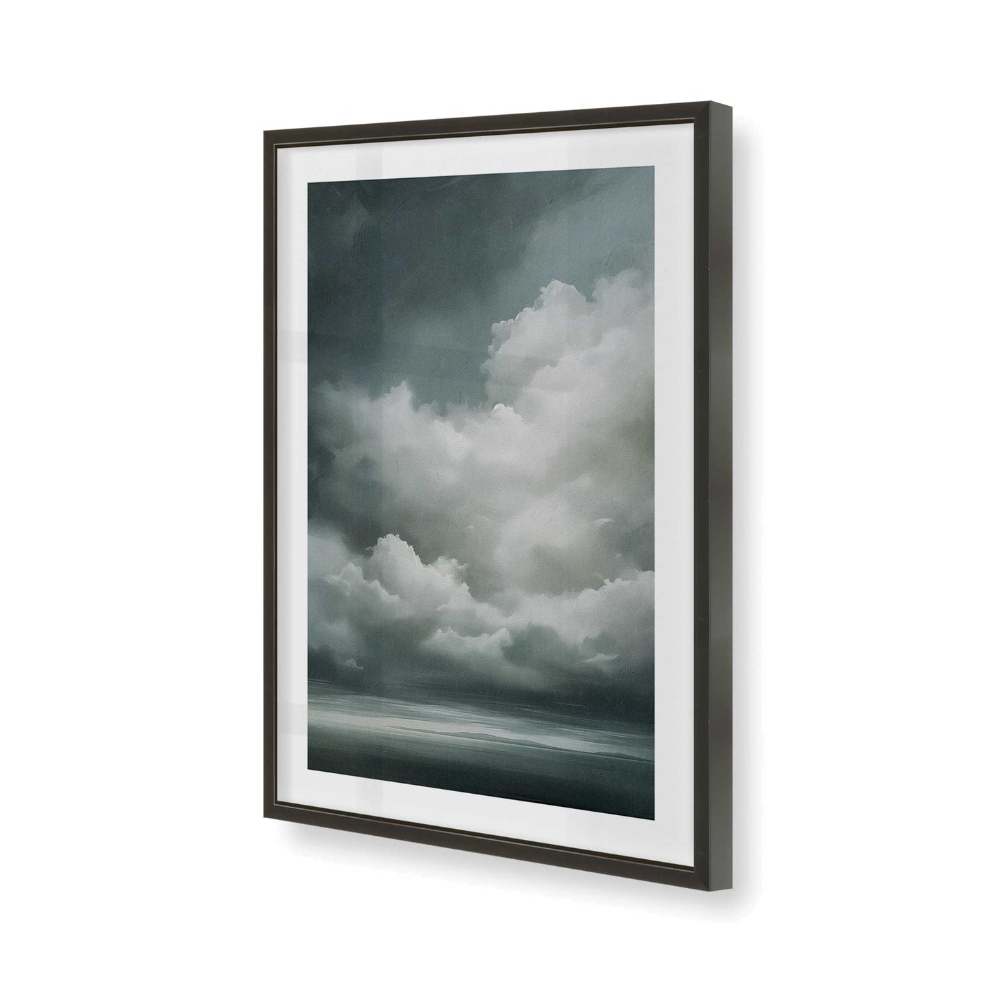 [Color:Satin Black], Picture of art in a Satin Black frame of the corner