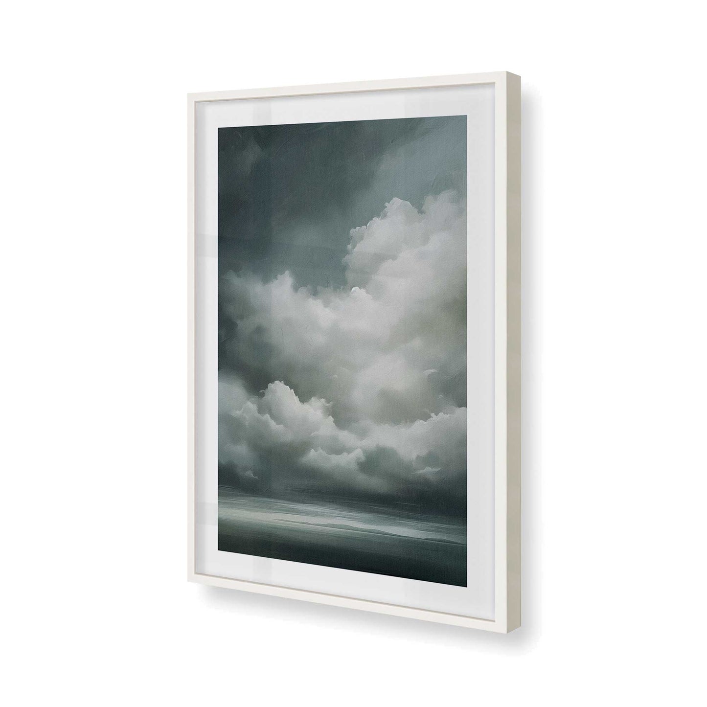 [Color:Opaque White], Picture of art in a Opaque White frame of the corner