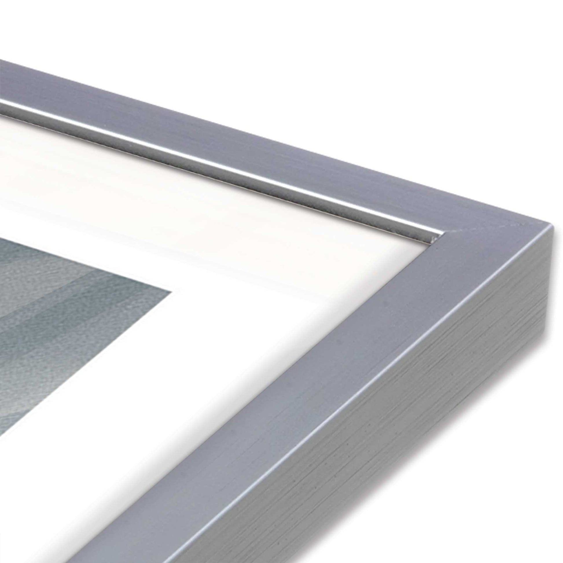 [Color:Polished Chrome], Picture of art in a Polished Chrome frame at an angle