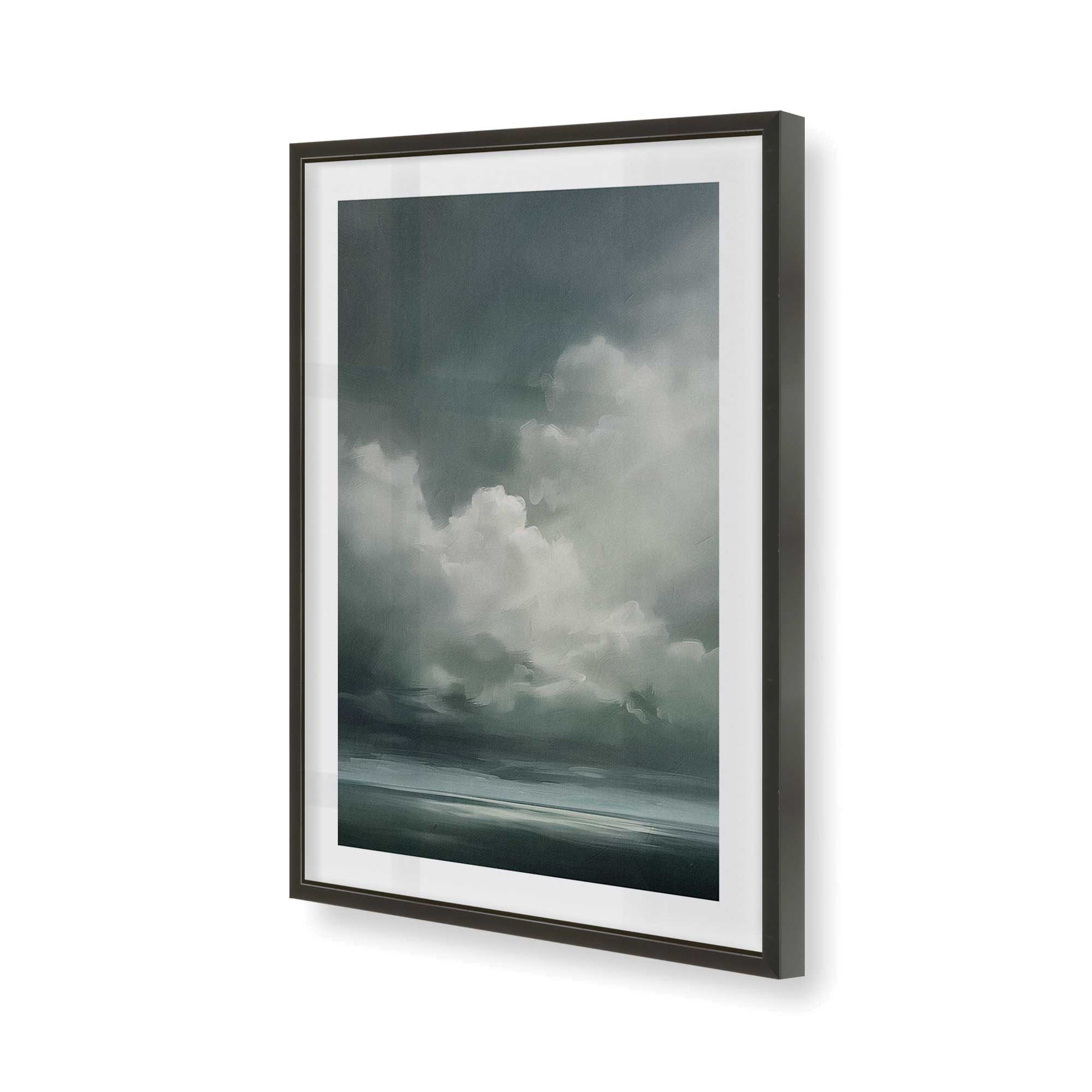 [Color:Satin Black], Picture of art in a Satin Black frame of the corner