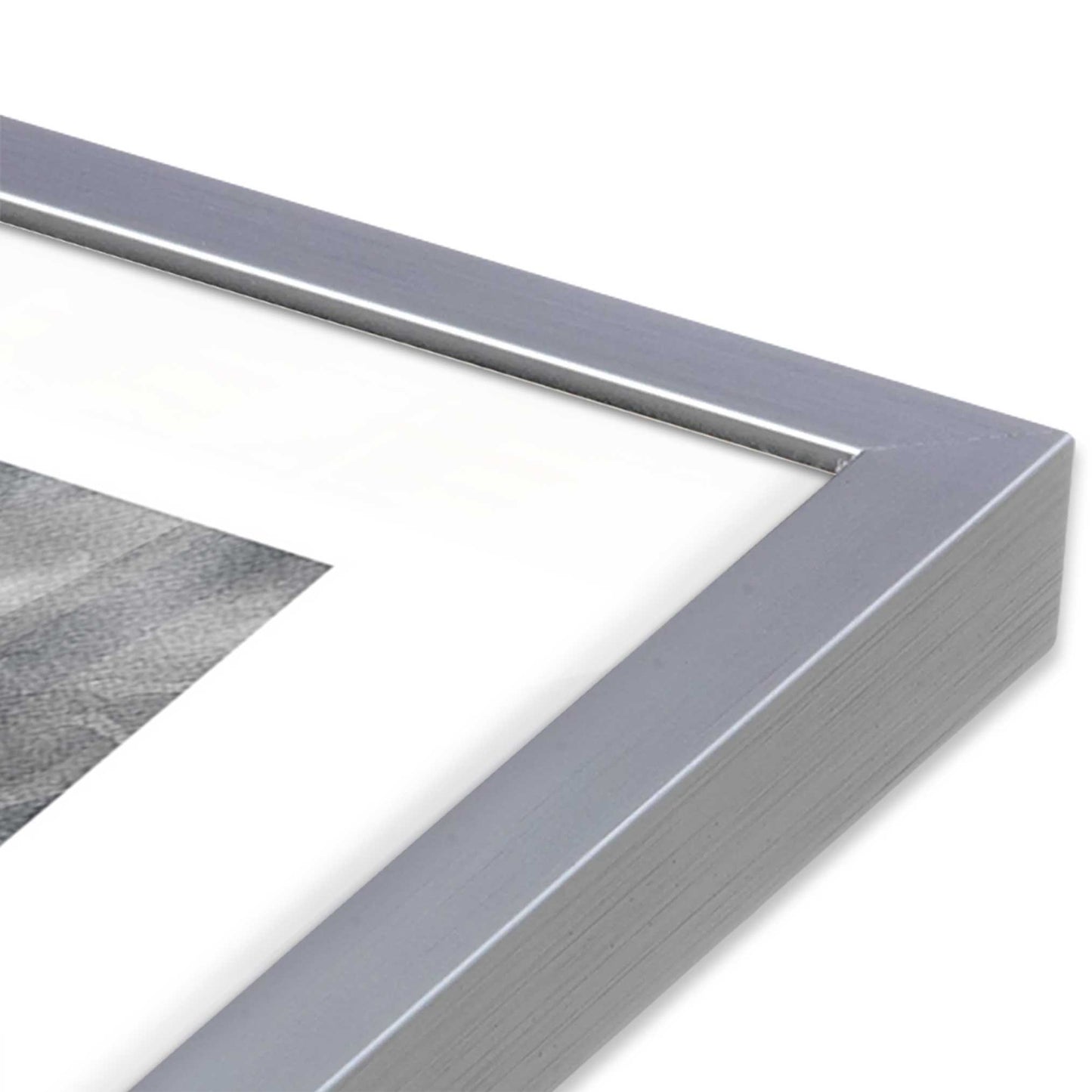 [Color:Polished Chrome], Picture of art in a Polished Chrome frame at an angle