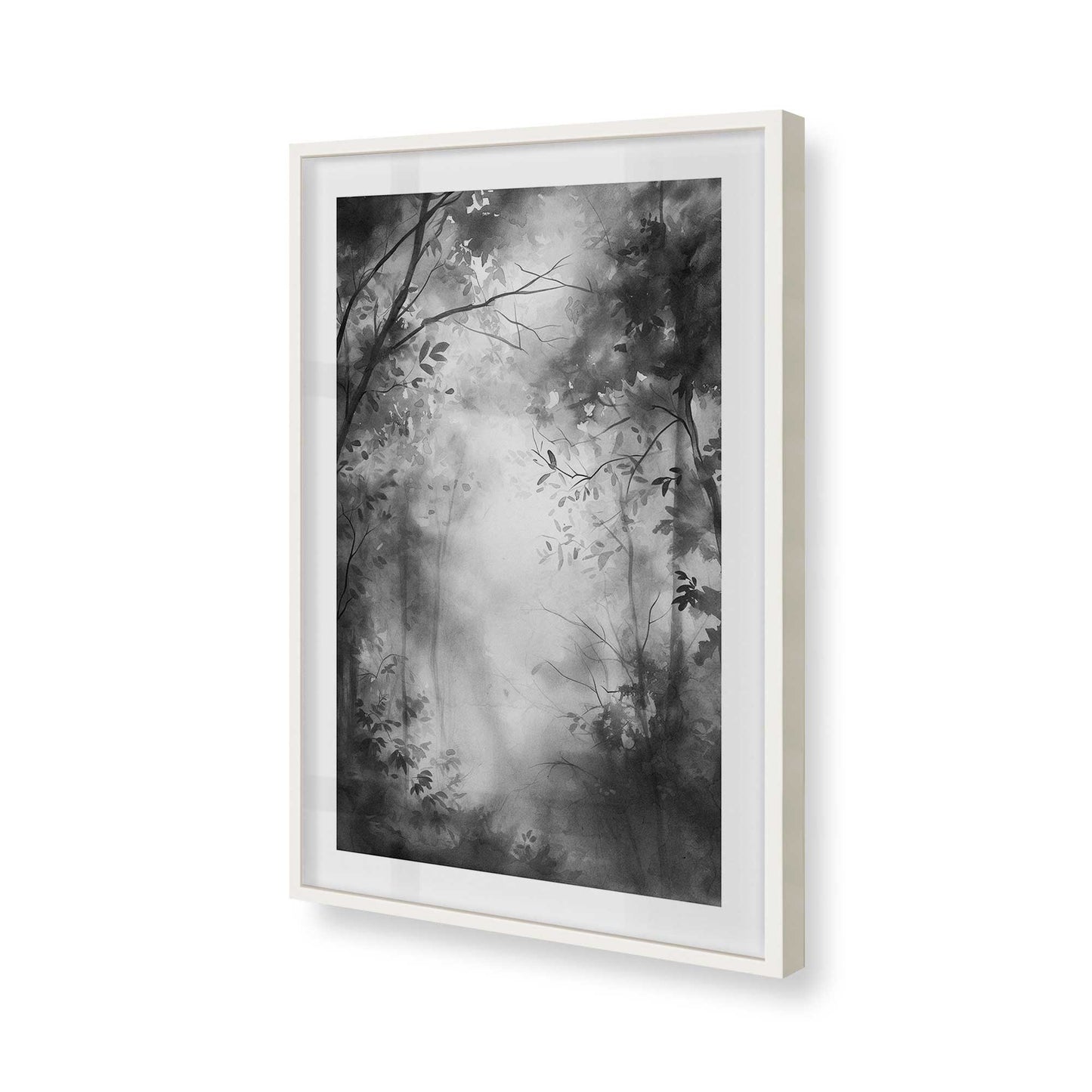 [Color:Opaque White], Picture of art in a Opaque White frame of the corner