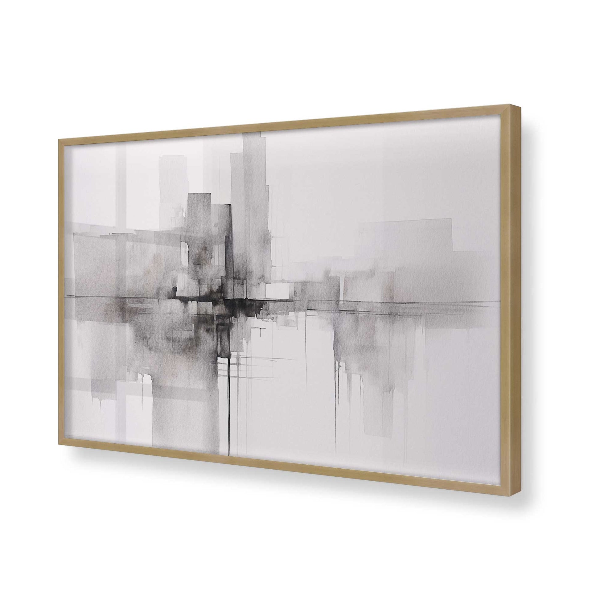 [Color:Brushed Gold], Picture of art in a Brushed Gold frame of the corner