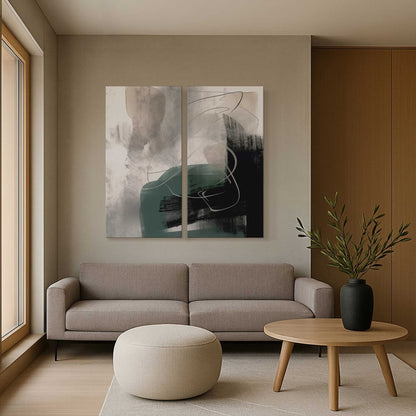 [Color:Stretched Canvas], Picture of art in a room