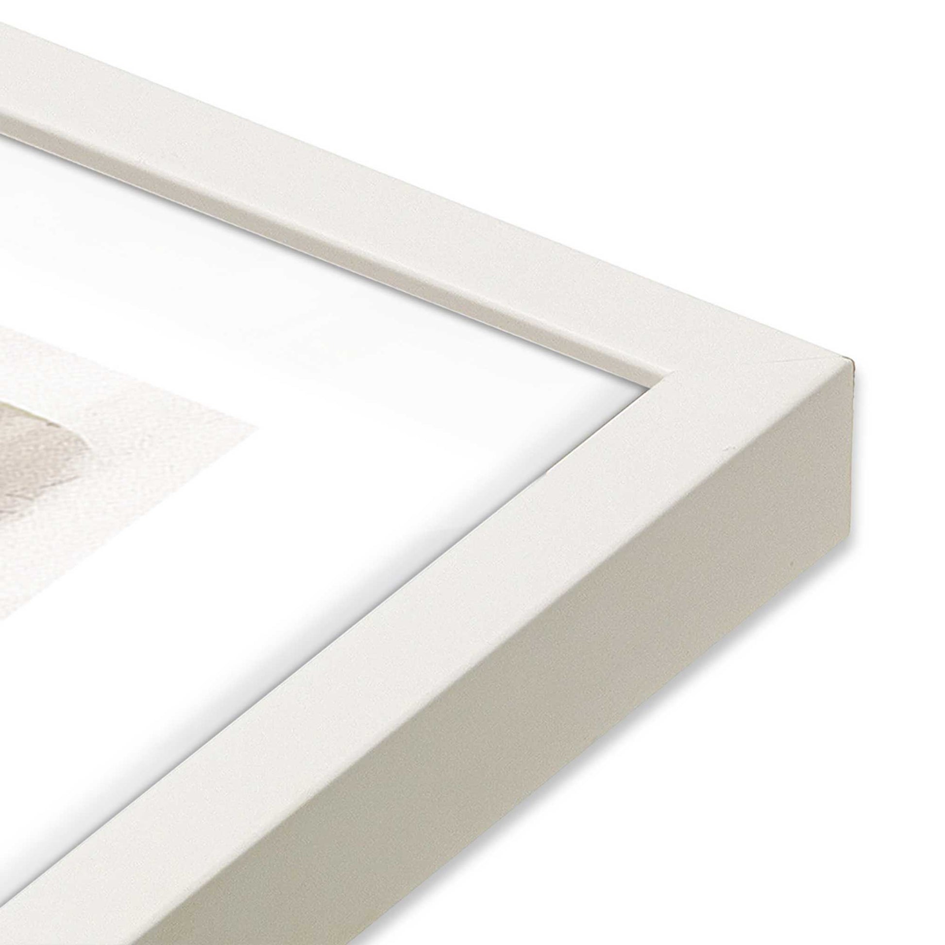 [Color:Opaque White], Picture of art in a Opaque White frame of the corner