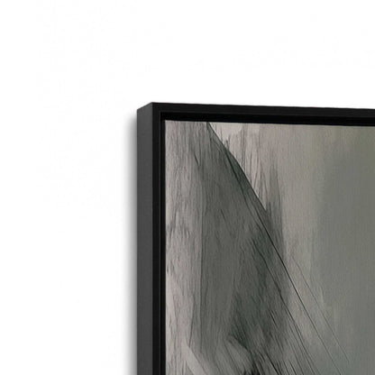 [Color:Satin Black], Picture of art in a Satin Black frame at an angle