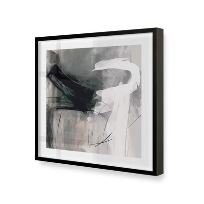 [Color:Satin Black], Picture of art in a Satin Black frame at an angle