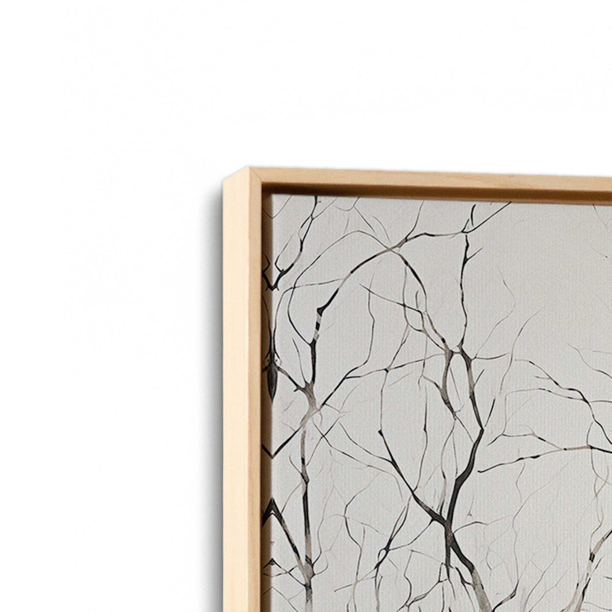 [Color:American Maple], Picture of art in a American Maple frame at an angle