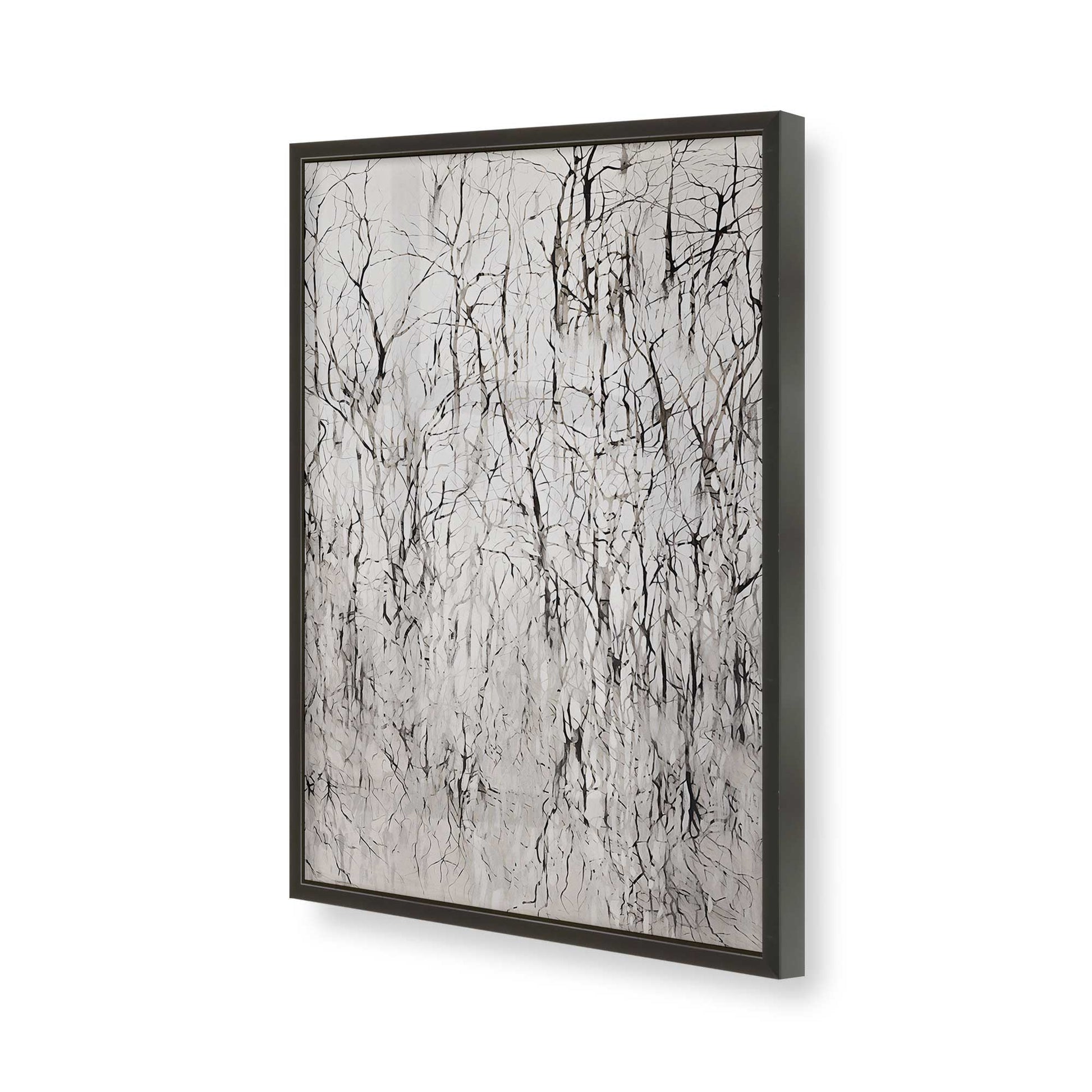 [Color:Satin Black], Picture of art in a Satin Black frame of the corner