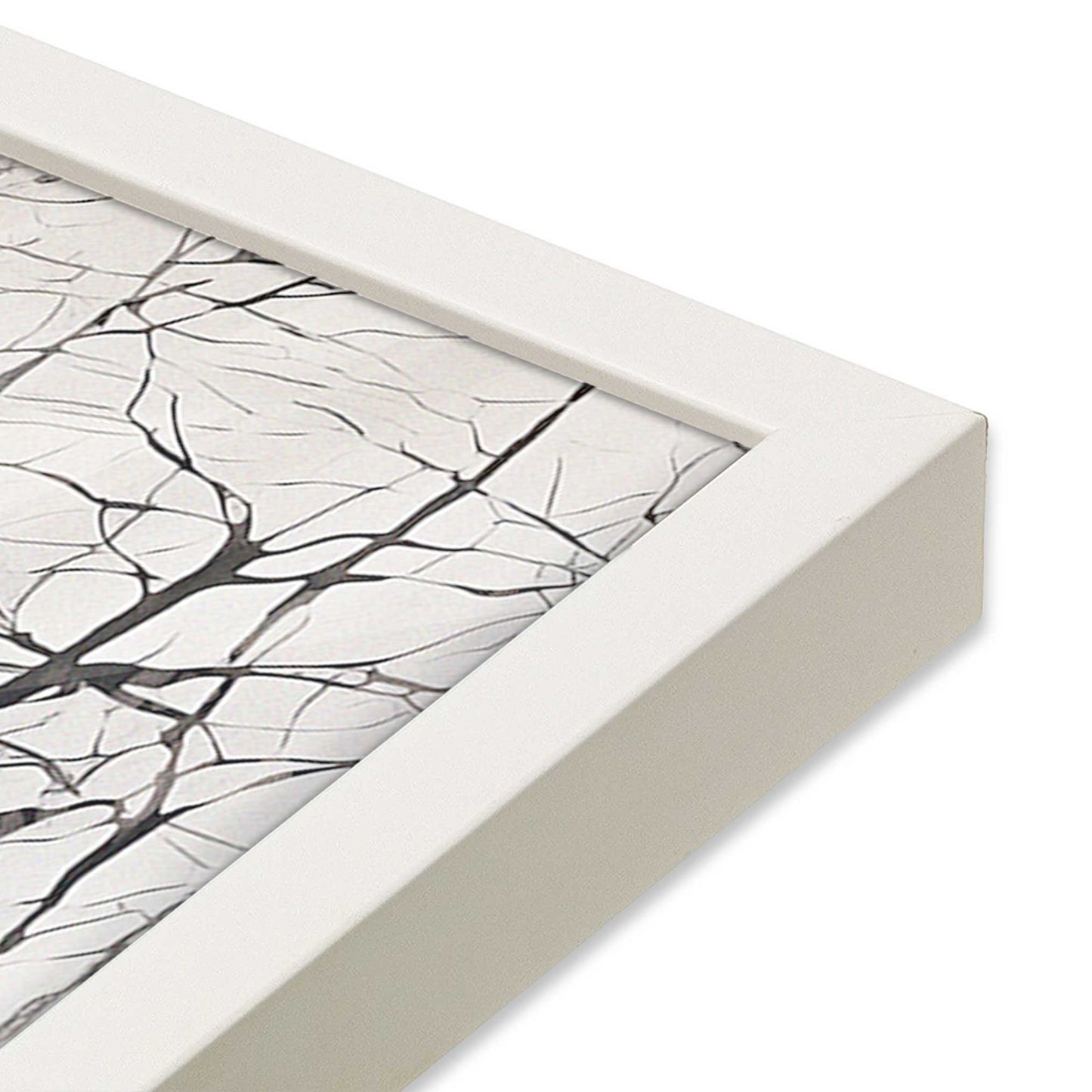 [Color:Opaque White], Picture of art in a Opaque White frame at an angle