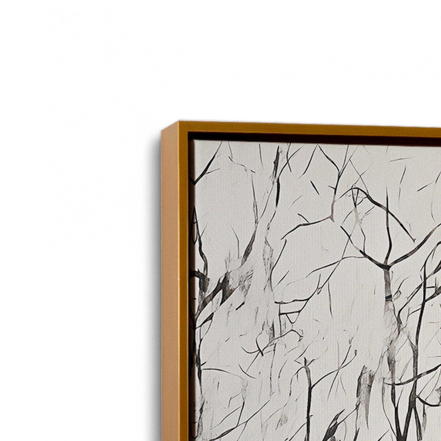 [Color:Polished Gold], Picture of art in a Polished Gold frame at an angle