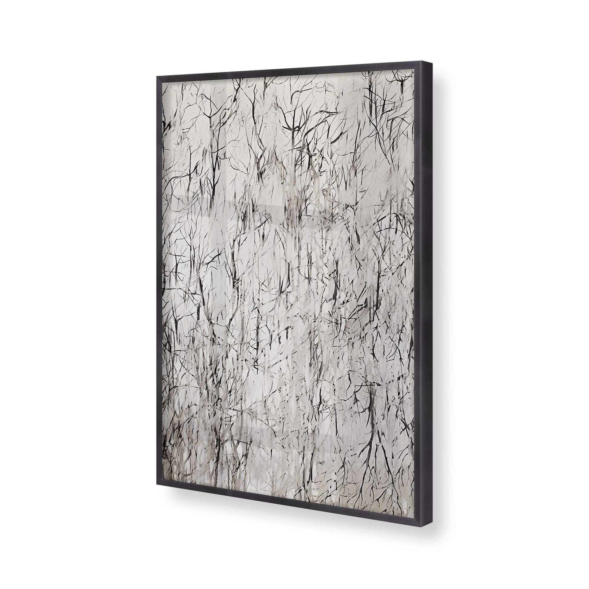 [Color:Weathered Zinc], Picture of art in a Weathered Zinc frame of the corner