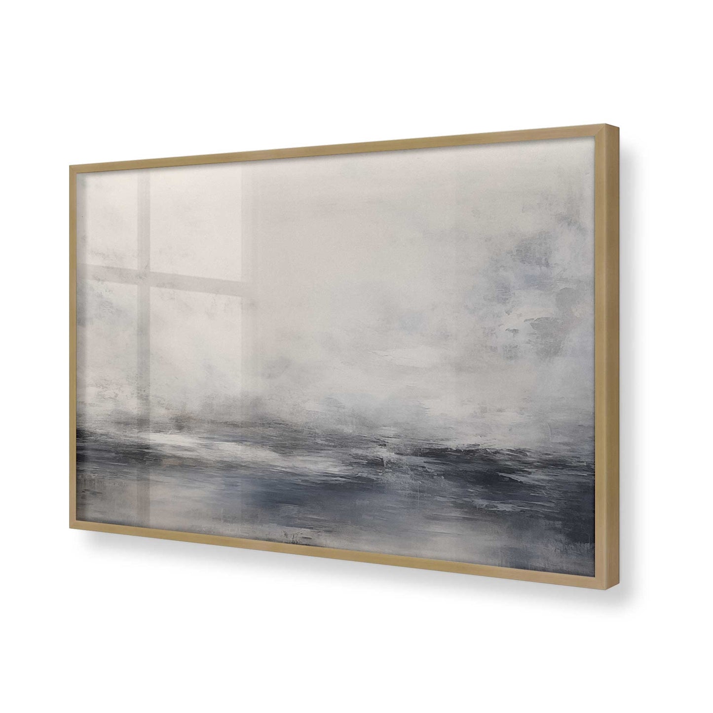 [Color:Brushed Gold], Picture of art in a Brushed Gold frame of the corner