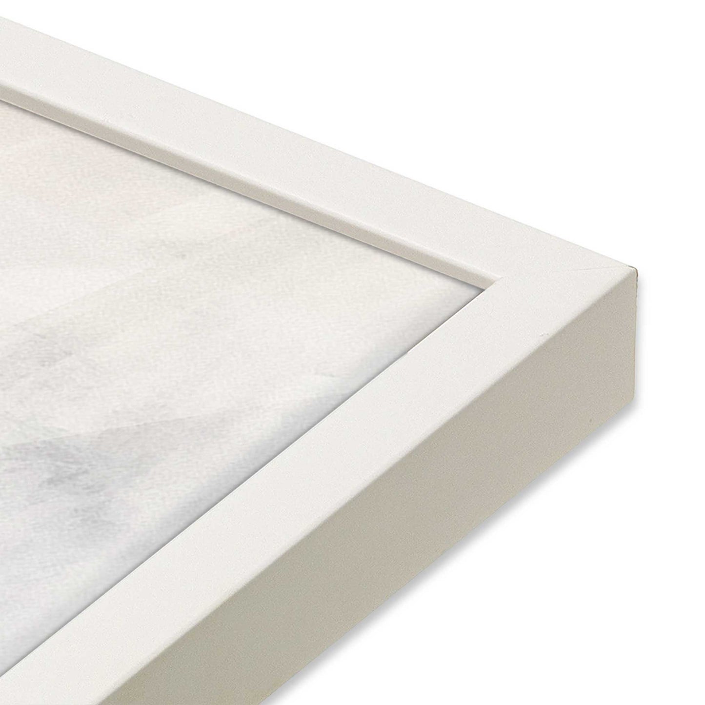 [Color:Opaque White], Picture of art in a Opaque White frame at an angle