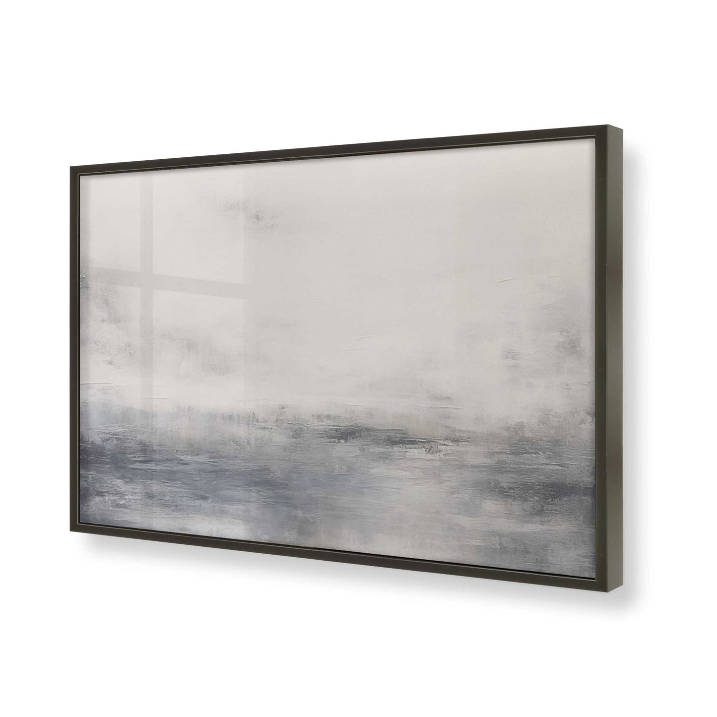 [Color:Satin Black], Picture of art in a Satin Black frame of the corner