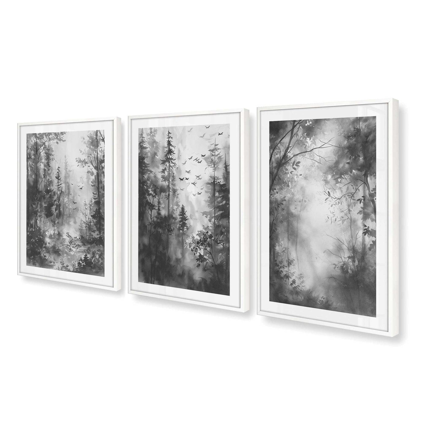 [Color:Opaque White], Picture of art in a Opaque White frame at an angle