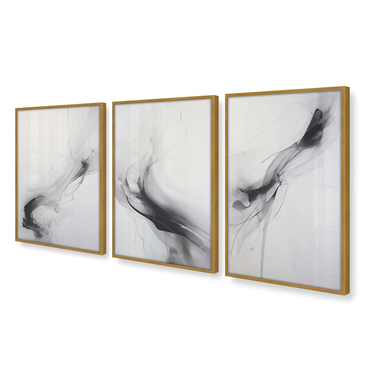 [Color:Polished Gold], Picture of art in a Polished Gold frame at an angle